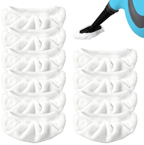 Steam Mop Pads for Bissell Steam Shot, 10Pcs Steam Cleaner Pads, Steam Mop Replacement Pad for Bissell Steam Shot Dupray PurSteam Comforday Handheld Steam Cleaner