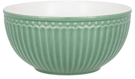 GreenGate Servierschale ALICE DUSTY GREEN Grün Medium Schüssel Keramik Everyday