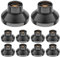 ledscom.de 10 Stück Deckenleuchte/Lampenfassung ELEKTRA, Porzellan, schwarz glänzend, 1x E27 max. 300W