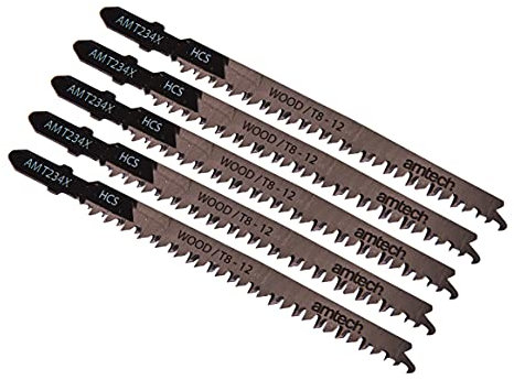 Am-Tech M1602 5pc Lot de lame de scie sauteuse bois (Amt234 X), couleurs assorties