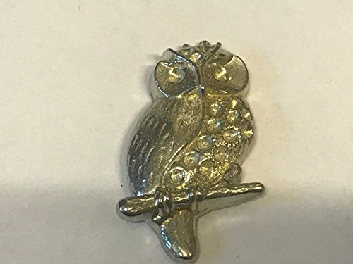 Giftsforall TG247 Anstecknadel Eule auf Ast, 2,5 x 3,5 cm, aus massivem feinem englischen Zinn, Anstecknadel