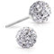 Crystalline Azuria Ohrringe Ohrstecker 925 Sterling Silber Weiß Kristalle Discokugel 8 mm für Damen