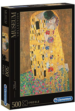 Clementoni 35060 Klimt – Der Kuss – Puzzle 500 Teile, Geschicklichkeitsspiel für die ganze Familie, Erwachsenenpuzzle ab 14 Jahren