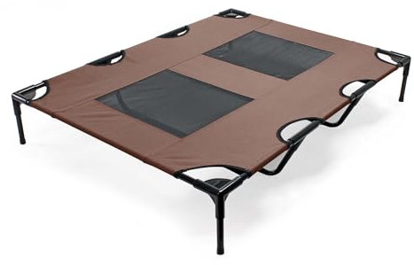 Wiltec Outdoor Hundebett Hundereisebett Schlafplatz Katzenliege XL 122 x 93 x 20 cm Braun bis 60 kg