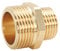 SOMATHERM FOR YOU, Mamelon laiton brut réduit double mâle 15/21-20/27, raccord durable pour eau chaude/froide, installation facile, compatible avec tous raccords filetés