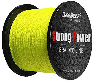 Dingbear 109Yd / 100m 135LB / 0.60mm giallo Super Strong Pull Generico Intrecciato Linea di Pesca Linea Aquilone Tessuto Cavo di Rete Cast Linea Super Pesca Resistente
