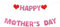 Muttertag Girlande mit Herz Papier Happy Mother's Day Deko Party Banner Dekoration