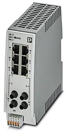 PHOENIX CONTACT FL SWITCH 2206-2FX SM ST Managed Switch 2000, 6 RJ45-Ports 10/100 MBit/s, 2 ST-Singlemode 100 MBit/s, Schutzart: IP20, PROFINET Conformance-Class B