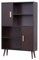 HOMCOM Kommode Sideboard Schubladenkommode Highboard Schrank Anrichte Schuhschrank Küchenregal Küchenschrank mit 2 Türen 5 Fächern Nussbaum 80 x 23,5 x 123 cm
