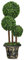 COSTWAY Albero Artificiale Topiario 90 cm, Pianta Finta con Foglie Realistiche e Vaso Decorativo, Albero a Tripla Sfera per Casa Ufficio Giardino Cortile Ingresso