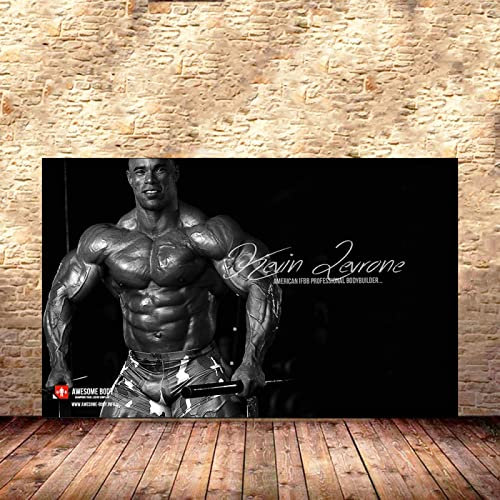 Hnyjyfa Kevin Levrone Poster Kraftprotz Bodybuilding Poster Trainings Poster Haus Fitness Deko Mann Übungs Motivzitat Gemäldedrucke Inspirierendes Wand Bilder Gym Poster 0318396