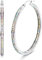 Dimaday Große Creolen Edelstahl für Frauen - Multicolor Strass Huggie Ohrringe Schmuck-Set 35MM/40MM/50MM