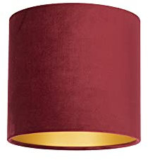 Uniqq Lampenschirm Velours rot Ø 25 cm - 25 cm hoch