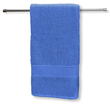 LARA MORADA - Set Asciugamano Telo Doccia In SPUGNA IDROFILA, Cotone 100%, Tinta Unita, Accessori Bagno 1 Telo Doccia Da 90X140cm, 450 Gr/mq Bòu Royal