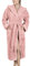 LAYNENBURG Bademantel Damen Frottee - Kapuze - Lang - 100% Baumwolle (360g/m2) - OEKO TEX Standard 100 - Größe (L, Rosa)