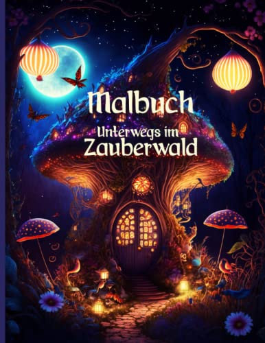 Malbuch - Unterwegs im Zauberwald: Ein Fantasiemalbuch für Erwachsene zum Träumen und Entspannen