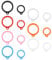 ECSiNG 14Pcs Fishing Rod Hanging Loop Replacement 13mm 20mm Rig Hook Ups Pole Fishing Rig Holder Silicone Fishing Rod Straps Fishing Accessories