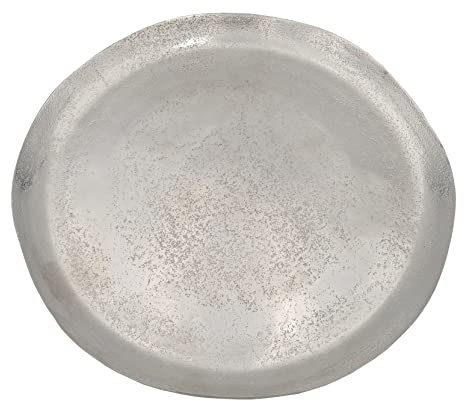 Dekoteller MILLA silber Metall Teller Schale Deko Tablett Kerzenteller Dekoschale Ø 31 cm