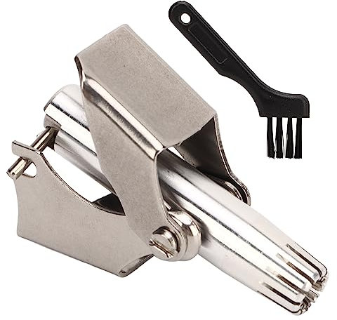 Nasenhaarschneider für Männer, Manueller Nasenhaarentferner aus Edelstahl, 360 Grad, 12-Klingen-Nasenhaarschneider, Waschbarer Mechanischer Unisex-Nasenhaarschneider
