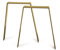 modernLOFTart Pied de Table V Or 60x10 mm - Pied de Table Metal en Acier Plat Sablé et Revêtu par Poudre - Cadre de Table Largeur 40cm, Hauteur 72cm - Loft Industriel Pieds de Table