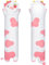 Mewaii 110CM Langes Kuh Kuscheltier Kawaii Erdbeerkuh Plüschtier Süße Stofftiere Kuh Plüschkissen für Kinder,Ausgestopftes Tier Spielzeug Kuschelkissen Geschenk
