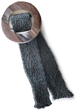 Schöneberger Trachten Couture Original Hornknöpfe inkl. Befestigungsband, Lederhosen Knöpfe – DIY 2-Loch Trachtenknöpfe 21mm - 4x/8x/12x div Farben (Braun Antik, 4x Knöpfe)