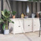 ZEYUAN Outdoor-Küchenschrank Weiß 106x55x64 cm Massivholz Kiefer, Outdoor Küche, Grilltisch, Pflanztisch, Outdoor Schrank, Outdoorküche, Sideboard Küche - 832338