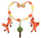 Sindibaba – Multifunktionale Kinderwagenkette Fuchs FRED (50cm, orange, gehäkelt, mit Rasseln) – Nachhaltiges Babyspielzeug mit weichen Häkel-Stofftieren zum Aufhängen am Kinderwagen und Bettchen