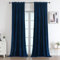 Joydeco Vorhänge Samt Thermovorhang Kälteschutz Samtvorhänge 2er Set H 245 x B 132 Blau Wohnzimmer Elegant Verdunklungsvorhänge Blickdicht Schlafzimmer