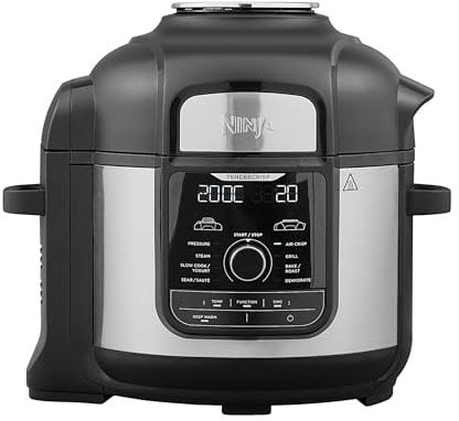Ninja Foodi MAX Multi-Cooker [OP500UK], 9-in-1, 7.5L, Electric Pressure Cooker and Air Fryer & Non-Stick Loaf Tin, Cake Tin & Crisper Tray Bakeware Set