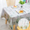 Tischdecke Rechteckig Gartentischdecke Fleckschutz Wasserdicht Tischtuch Pflegeleicht Outdoor Abwaschbar Tischdecken Eukalyptusblättern Landhausstil für Küche Esstisch Hochzeit Festival 140x180cm