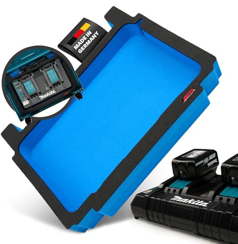 APTEX Schaumeinlage passend für Makita Doppelladegerät DC18RD für MakPac Gr. 2-3