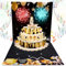 Geburtstagskarte mit Musik Blowable LED Licht Kerze 3D Pop Up Karte Geburtstag mit Lichtern Happy Birthday Geschenke für Frau, Beste Freundin, Kinder, Schwestern, Familie - Schwarzes Gold