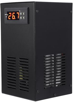 Fockety Aquarium Kühler, 9,84 Fuß Hub, 35 L, 120 W, Temperaturverstellbarer Hydrokultur Wasserkühler, für Tuya APP Steuerung, Leiser Kühlkompressor für Eisbad, Wasser, Unkraut, Axolotl