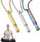 Breathing Necklace,3PCS Anxiety Necklace Breathing,Stainless Steel Anxiety Breathing Necklace,Mindfulness Anxiety Relief Necklace Breathing for Breathing Exercises Women & Men(Gold,Silver,Colorful)