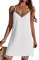 AI'MAGE Robe De Plage pour Femme V Cache-Maillot De Bain avec Pompons Style Robe D'été à Bretelles pour Femme Robe De Plage Bohème Blanc L