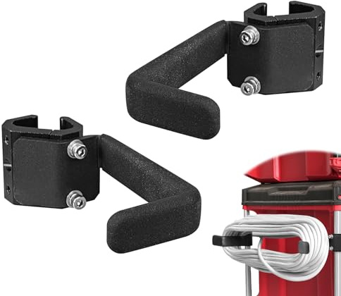 Extension Cord Holder Compatible with Milwaukee Packout Toolbox, Cord Storage Organizer, Space-Saving Corner Rail Clips for Packout System