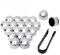 WBWBB Auto Radmutternkappen für SMART fortwo W451 2007-2014, Radschrauben Kappen Radmuttern Abdeckungen Radbolzen Sechseckige Reifenmutternabdeckungen,21mm-Silver
