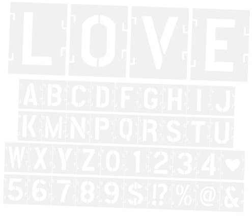 DOITOOL Schablonenset zum Sprühlackieren aus Weißem Pet mit Zuverlässiger Handhabung und Bastelkomfort für Werbung und Kreative Handarbeiten