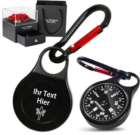 Kompass mit Gravur Personalisiert Kompass Outdoo mit Benutzerdefinierter Dein Name Text Portable Wasserdicht Taschenkompas für Wandern Jagd Camping Andere Aktivitäten (kompass)