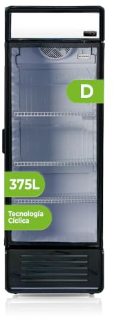 Aspes Frigorífico Horeca Negro, 1 Puerta ARH1956300ENF, Capacidad 375 Litros, Cíclica, Bajo Nivel Sonoro, Clasificación Energética D
