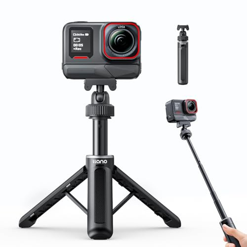 llano 16 Magnetic Mini Tripod for Insta 360 Ace pro 2/1, X5, X4 | Small Selfie Stick and Handle Grip, with Magsafe Quick Release Adapter, 360° Ball Head, Accessory for Inata360, Lightweight