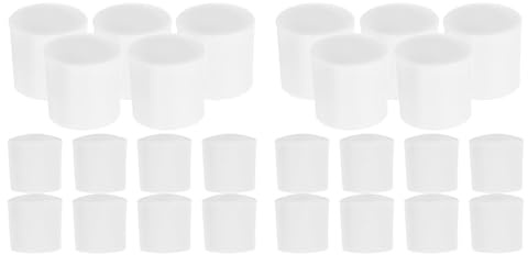 Abaodam 50pcs Door Stop Tips Replacement Caps for Hinge-Mounted Door Stops and Walls White Plastic Doorstop Replacement Tips with Easy Installation for Home and Office Use