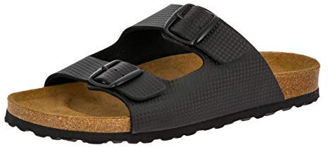 Lico Herren Bioline Metal Pantoletten, Schwarz, 44 EU