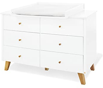 Pinolino 133420X Wickelkommode 'Pan' extrabreit, weiß
