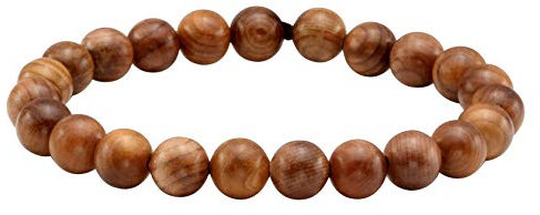 MILAKOO Braccialetto elastico con perline di legno da 8 mm, unisex, per yoga, 6.5-7.5 inches, Legno