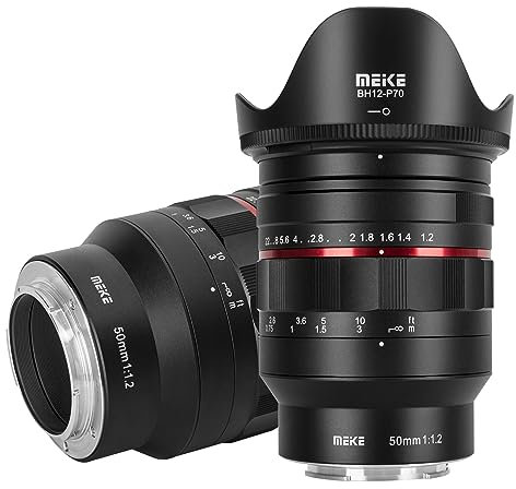 MEKE 50mm F1.2 Full Frame Large Aperture Manual Focus Lens Compatible with Sony E-Mount Cameras A7SIII A9II A7RIV A7IV A7III A9 A7II A7RII A7C A7CII