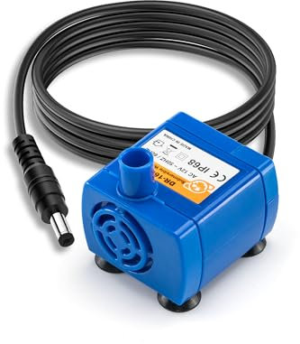 Haustier Wasserpumpe Ersatzpumpe für Blumen Katzenbrunnen, Mini Super Leise Elektrische Wasser Pumpe 2W Verbrauchsarme Pumpe mit 5,9ft Kabel für Katze Trinkbrunnen