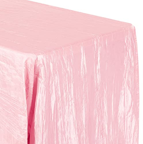 Akkordeon-TAFT-Tischdecke – 228,6 x 396,2 cm | Rosa | rechteckig | 1 Stück