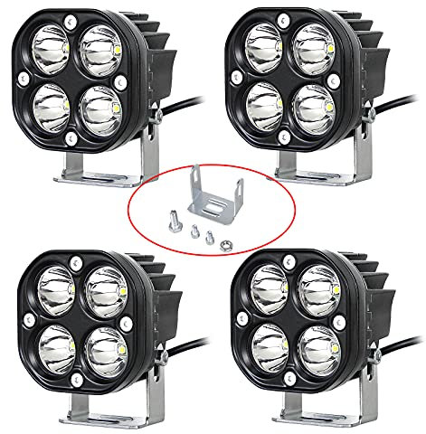 RIGIDON 4 Pcs Led arbeitslicht, 3 Zoll 40W Spot Strahler offroad beleuchtung für Auto SUV ATV Traktor LKW, 4x4 Fahrzeuge, Led nebelscheinwerfer, Led arbeitsscheinwerfer led scheinwerfer, 6000K Weiß